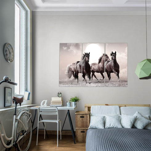 Wandbilder Wohnzimmer XXL Pferde Moderne Bilder Tiere